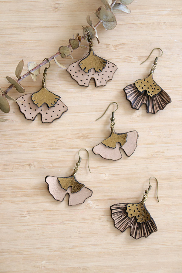 Orecchini in pelle serie Nature - 2 - Gioielli - Orecchini - di L... | su